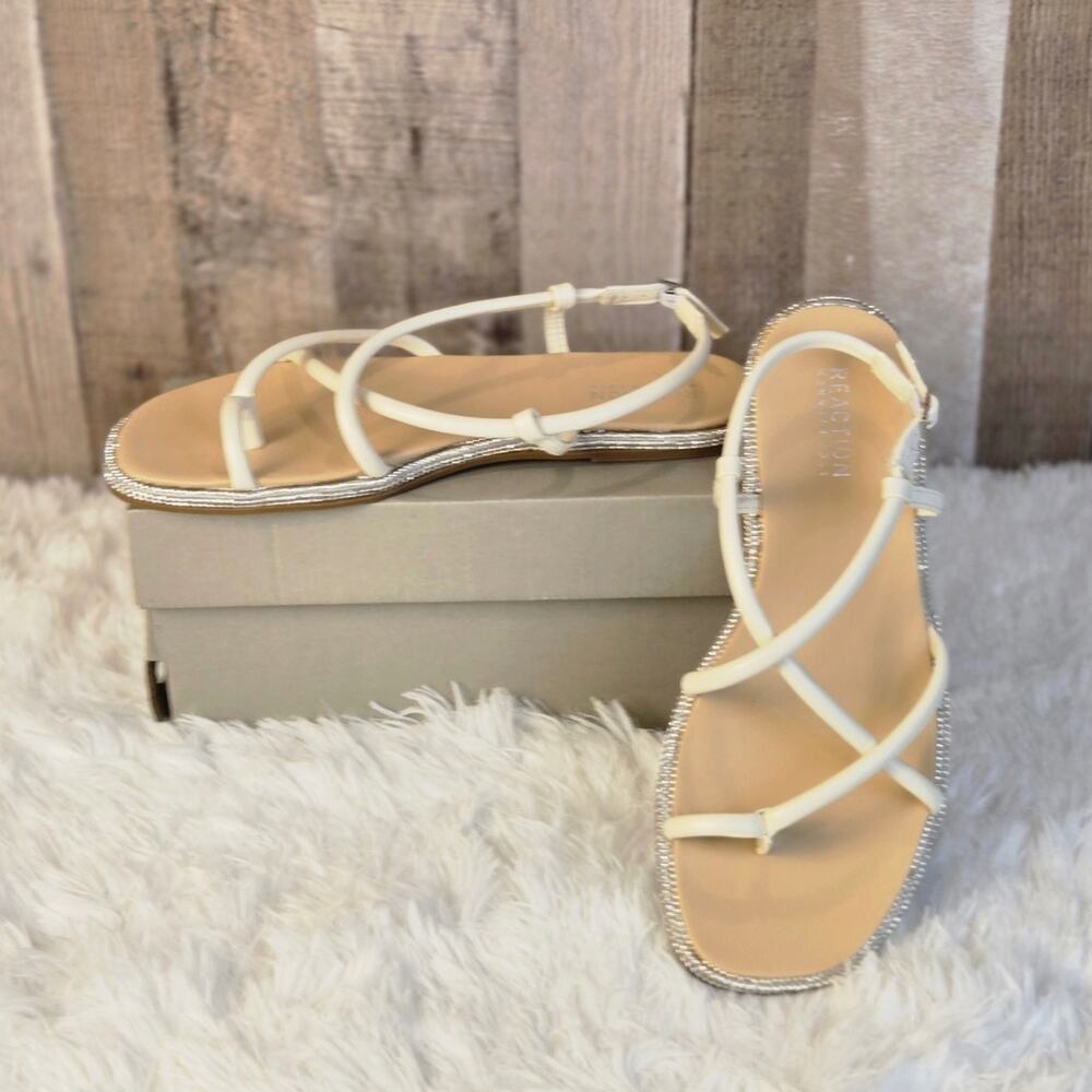 Kenneth Cole Reaction Waltz Sandal Women's Cream Size 7.5 NIB